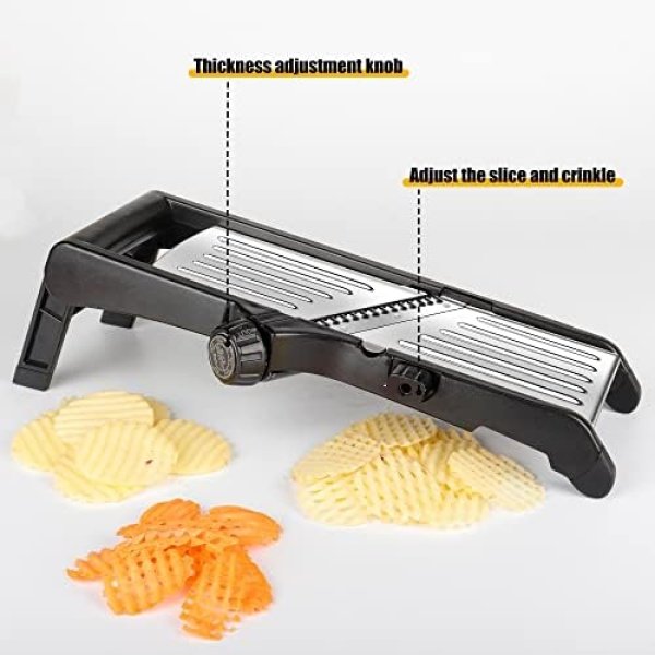 Mandoline Food slicer for kitchen, Adjustable Stainless Steel Mandoline - Image 7