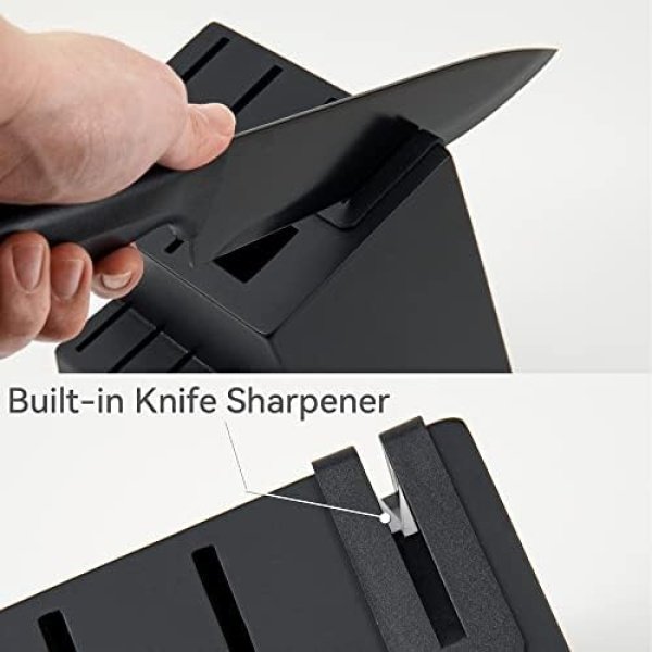 Knife Set, HUNTER.DUAL 15 Pcs Kitchen Knife Set with Block Self Sharpening - Image 3