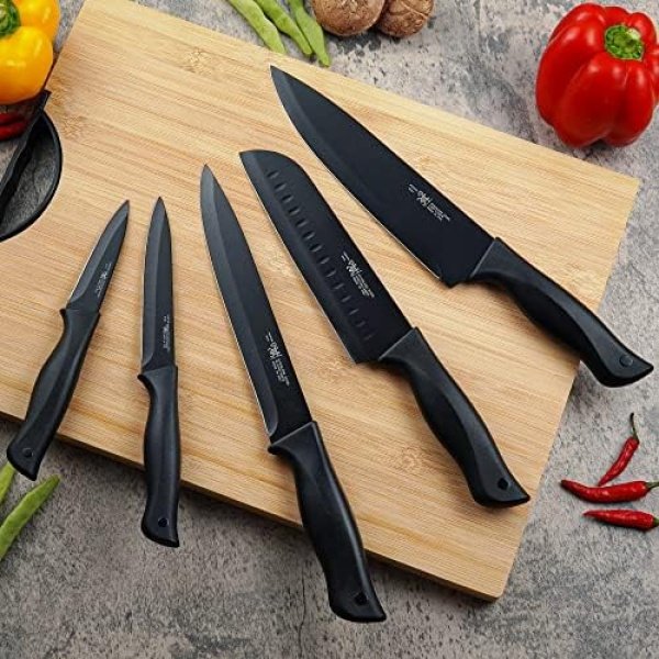 Knife Set, HUNTER.DUAL 15 Pcs Kitchen Knife Set with Block Self Sharpening - Image 7