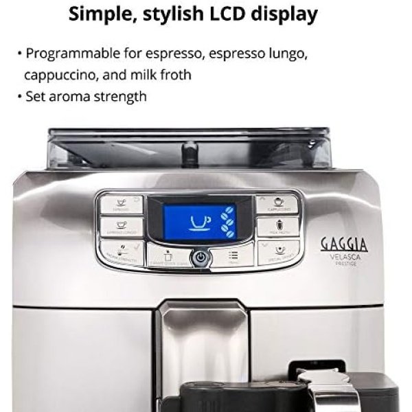 Gaggia Velasca Prestige Espresso Machine, Stainless Steel, 54 ounces - Image 4