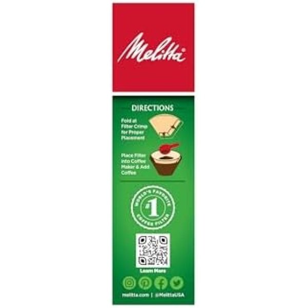 Melitta #4 Cone Coffee Filters, Unbleached Natural Brown, 100 Count (Pack of 6) - Image 3