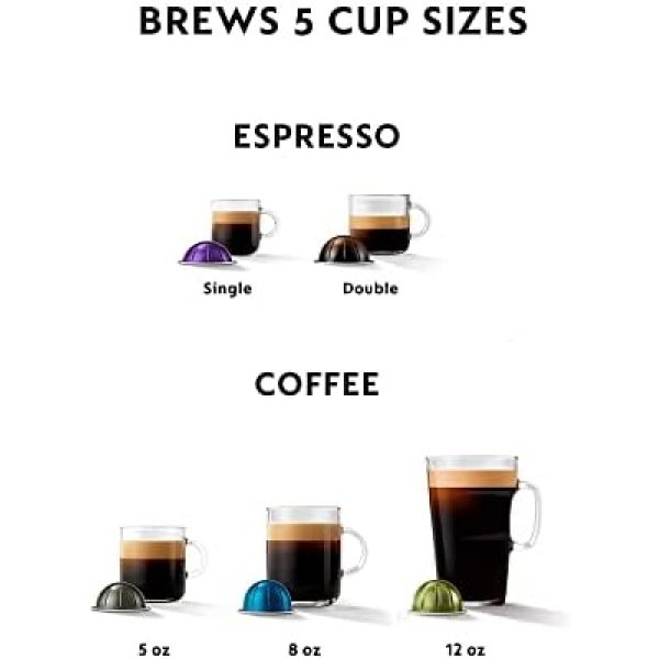 Nespresso Vertuo Pop+ Deluxe Coffee and Espresso Machine by De'Longhi, Silver - Image 11