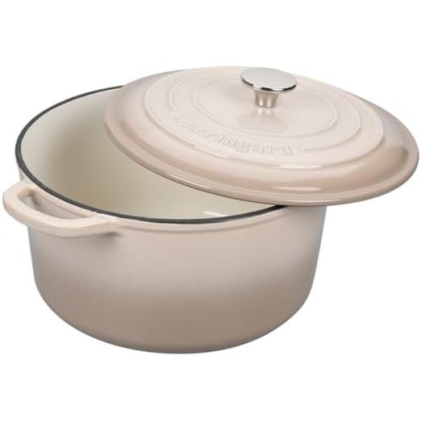 Enameled Cast Iron Dutch Oven Pot with Lid, for Sourdough Bread Baking, Round - Image 4