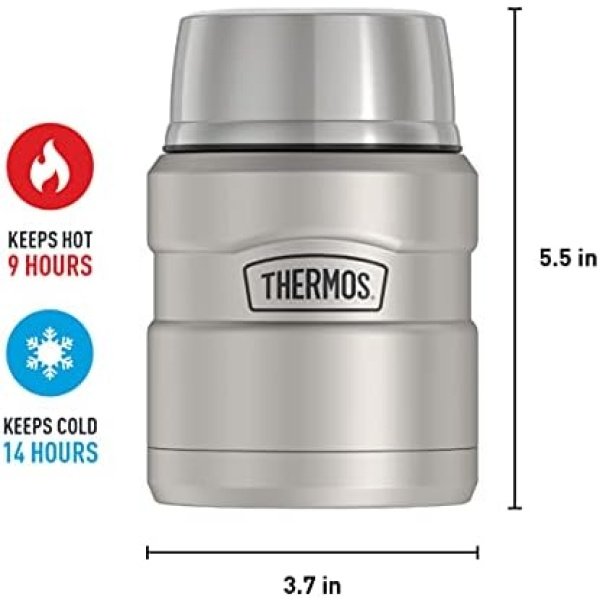 THERMOS Stainless King Vacuum-Insulated Food Jar with Spoon, 16 Ounce - Image 8