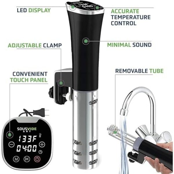 SOUSVIDE ART Sous Vide Cooker Kit - 1000W Immersion Circulator - Image 6
