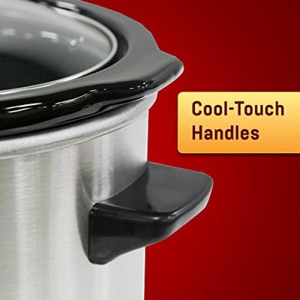 Elite Gourmet Glas Slow Cooker with Adjustable Temp, Entrees, Sauces, Stews - Image 4