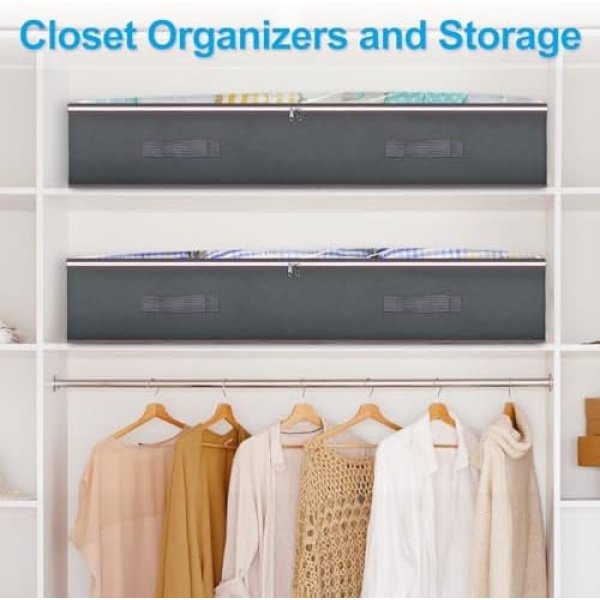 Budding Joy 90L Under Bed Storage Containers, Closet Organizers and Storage - Image 3