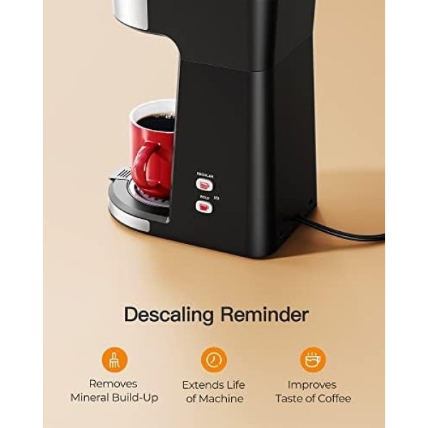 Famiworths Single Serve Coffee Maker for K Cup & Ground Coffee - Image 7