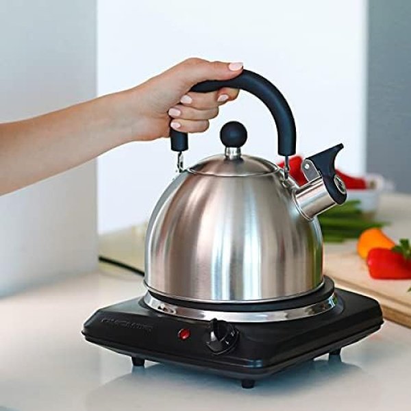 OVENTE Electric Countertop Single Burner, 1000W Cooktop with 7.25 Inch Cast Iron - Image 6