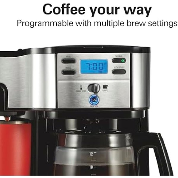 Hamilton Beach 2-Way 12 Cup Programmable Drip Coffee Maker & Single Serve - Image 6