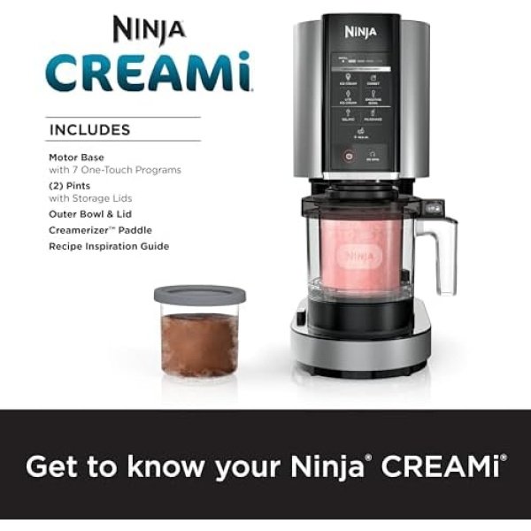 Ninja NC301 CREAMi Ice Cream Maker, for Gelato, Mix-ins, Milkshakes, Sorbet - Image 2