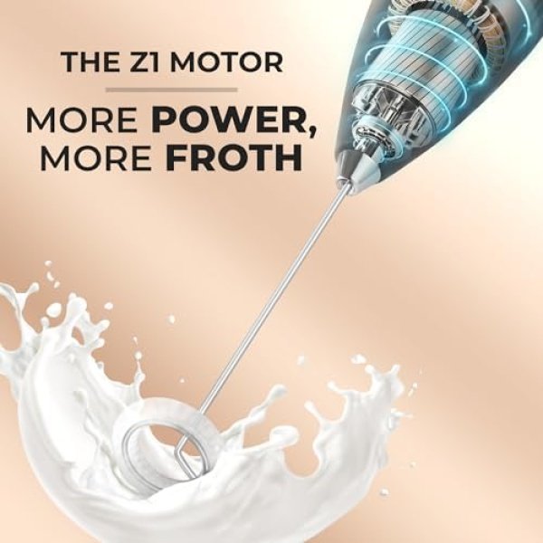 Zulay Kitchen Powerful Milk Frother Wand With 2 Duracell Batteries - Ultra Fast - Image 5