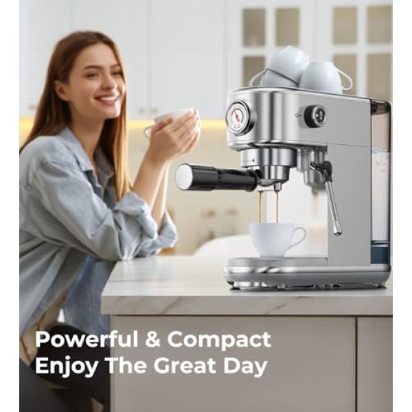 Espresso Machine with Milk Frother, 20 Bar High Pressure Professional Espresso - Image 8