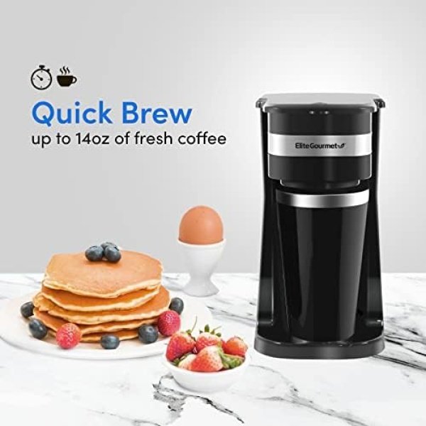 Elite Gourmet EHC114 Personal Single-Serve Compact Coffee Maker - Image 4