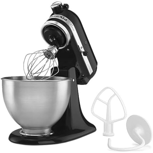 KitchenAid Classic Series 4.5 Quart Tilt-Head Stand Mixer K45SS, Onyx Black - Image 2