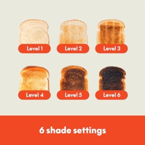 bella 2 Slice Slim Toaster, Fits-anywhere Kitchenware, 6 Setting Shade Control - Image 5