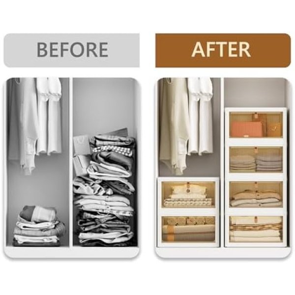 HOMIDEC Closet Organizers and Storage 93Qt 3 Pack Closet Organizer Boxes - Image 4