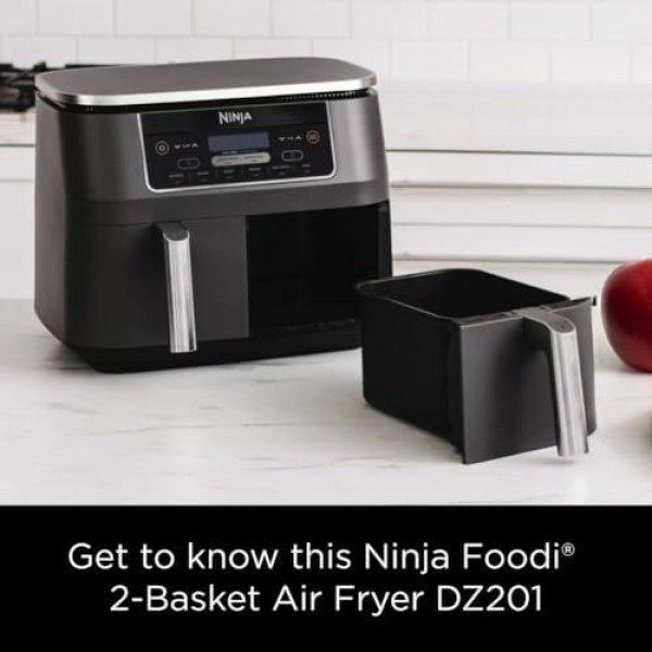 Ninja DZ201 Foodi 8 Quart 6-in-1 DualZone 2-Basket Air Fryer with 2 Independent - Image 12