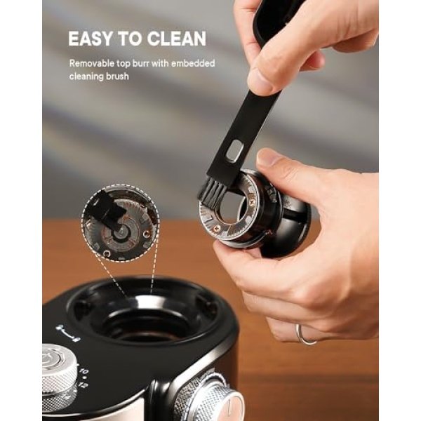 SHARDOR Electric Burr Coffee Grinder 2.0, Adjustable Burr Mill - Image 5