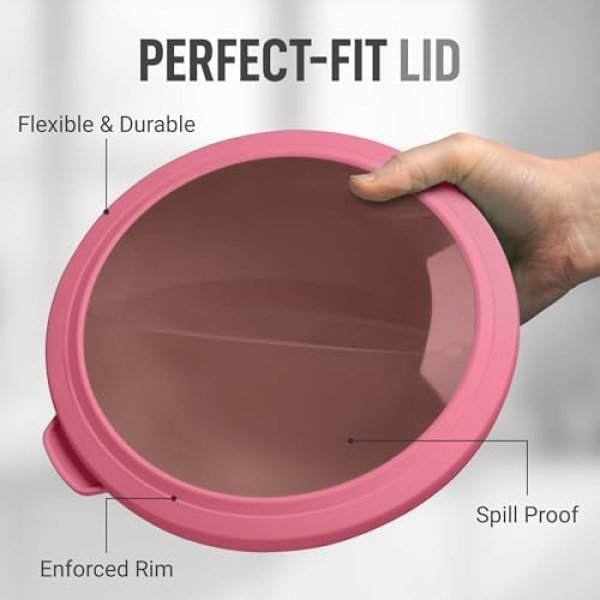 Zulay Kitchen 12 Piece Plastic Mixing Bowls with Leak-Proof Lids Set - Image 4