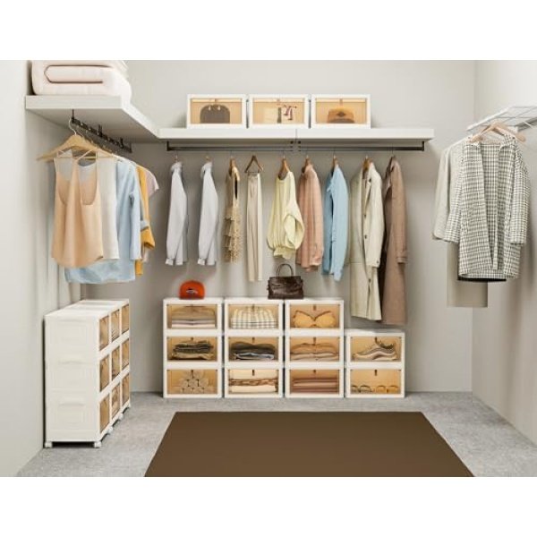 HOMIDEC Closet Organizers and Storage 93Qt 3 Pack Closet Organizer Boxes - Image 2