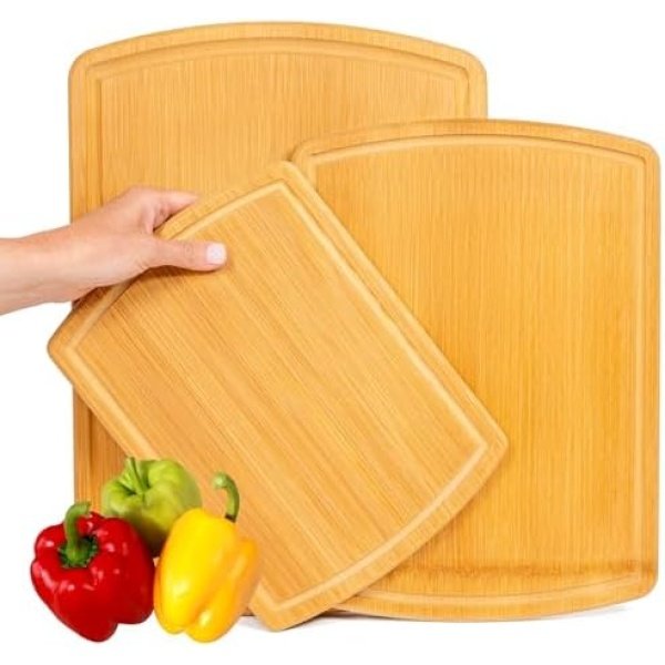 Greener Chef No Glue Bamboo Cutting Board Set of 3 with Lifetime Replacements - Image 9