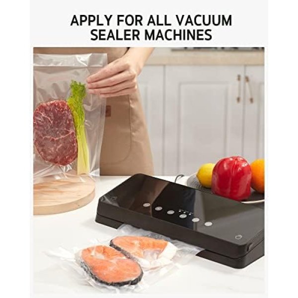 Syntus Vacuum Sealer Bags, 150 Gallon 11" x 16" and Quart 8" x 12" and Pint 6" - Image 7