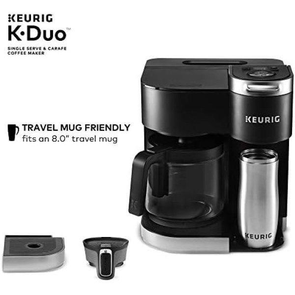 Keurig K-Duo Single Serve K-Cup Pod & Carafe Coffee Maker, Black - Image 5