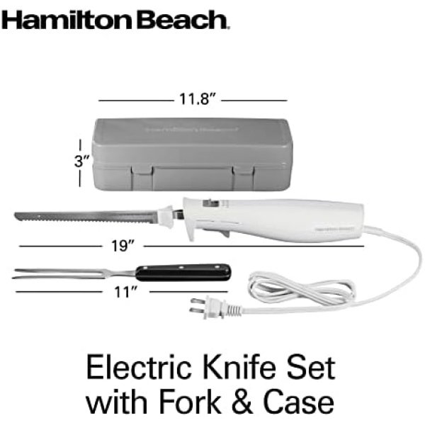 Hamilton Beach Electric Knife Set for Carving Meats, Poultry, Bread, Crafting - Image 8
