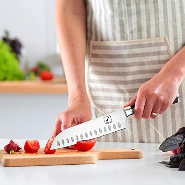 imarku Chef Knife 7 Inch Kitchen Knife Ultra Sharp Santoku Knife - Image 7