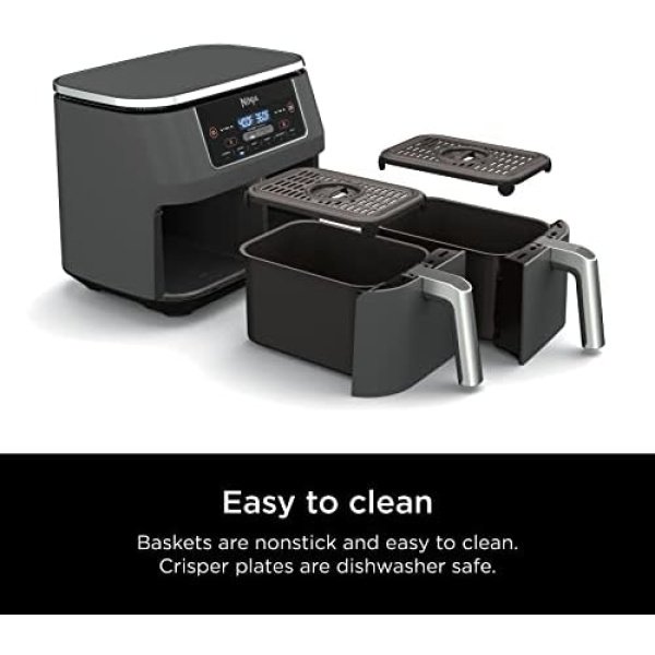 Ninja DZ201 Foodi 8 Quart 6-in-1 DualZone 2-Basket Air Fryer with 2 Independent - Image 8