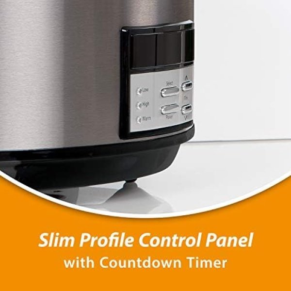 Crock-Pot Large 8 Quart Programmable Slow Cooker with Auto Warm Setting - Image 3