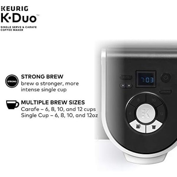 Keurig K-Duo Single Serve K-Cup Pod & Carafe Coffee Maker, Black - Image 3