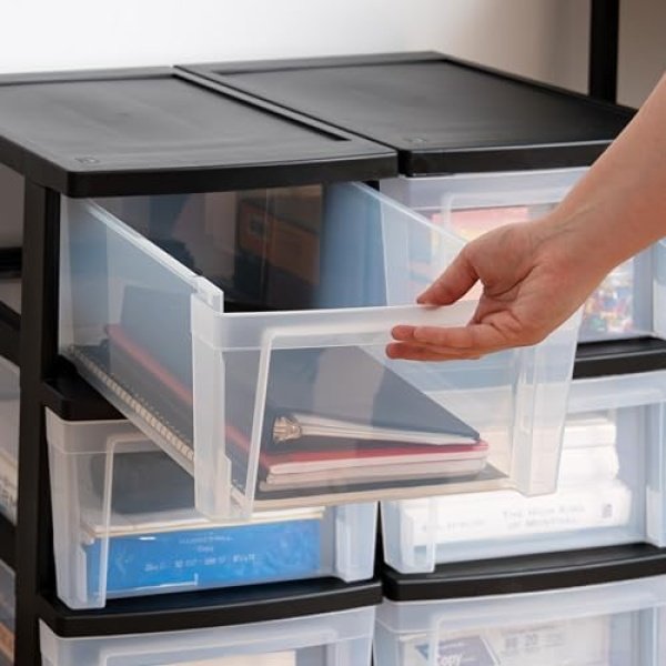 IRIS USA Plastic Drawer Storage Organizer, 3-Drawers, 2-Pack, for Classroom Art - Image 6