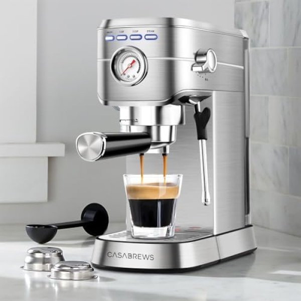 CASABREWS CM5418 Espresso Machine 20 Bar, Compact Espresso Maker - Image 9