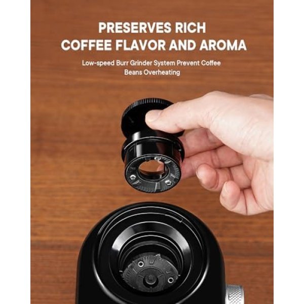 SHARDOR Electric Burr Coffee Grinder 2.0, Adjustable Burr Mill - Image 2