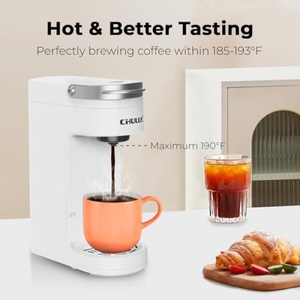 CHULUX Slim Single Serve Coffee Maker for K Cup Pods, One Cup Coffee Maker Fits - Image 5