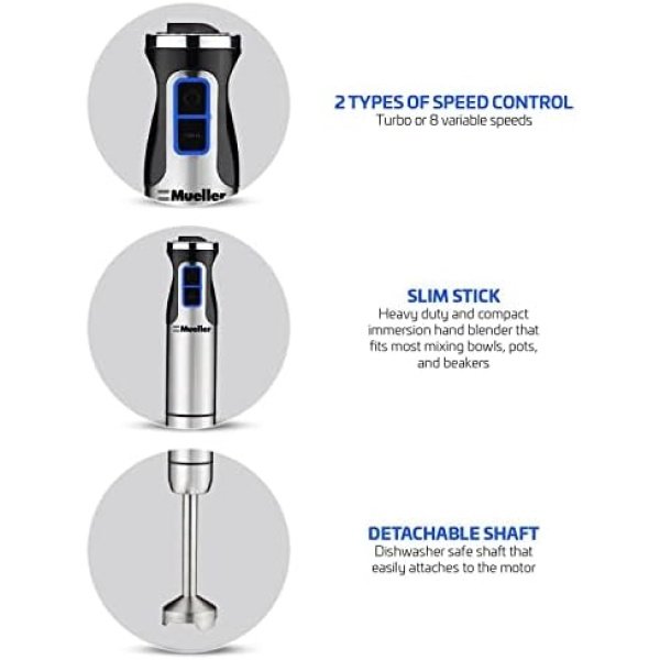 MuellerLiving Hand Blender, Immersion Blender, Hand Mixer - Image 3