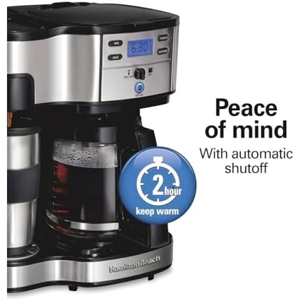 Hamilton Beach 2-Way 12 Cup Programmable Drip Coffee Maker & Single Serve - Image 5