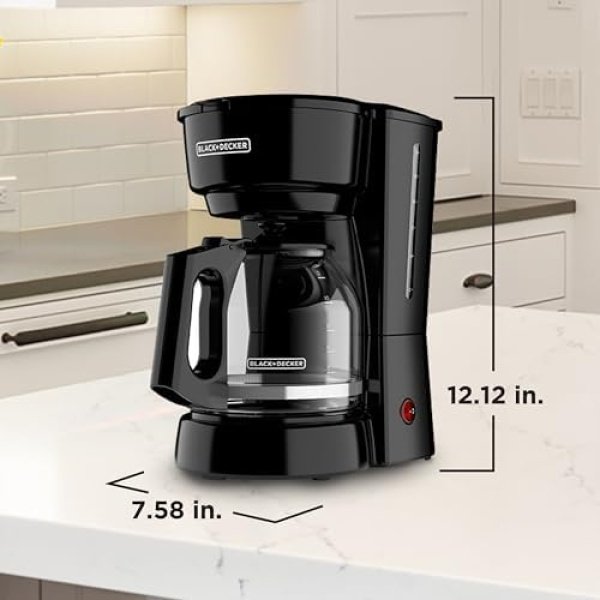 BLACK+DECKER 12-Cup Coffee Maker with Easy On/Off Switch, Easy Pour - Image 8