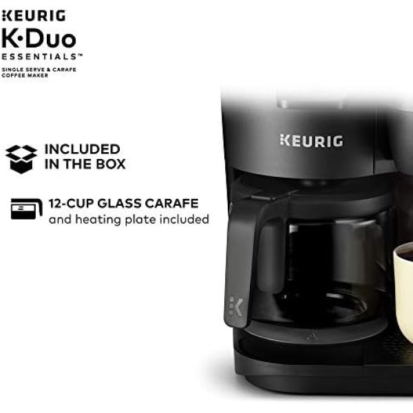 Keurig K-Duo Single Serve K-Cup Pod & Carafe Coffee Maker, Black - Image 10