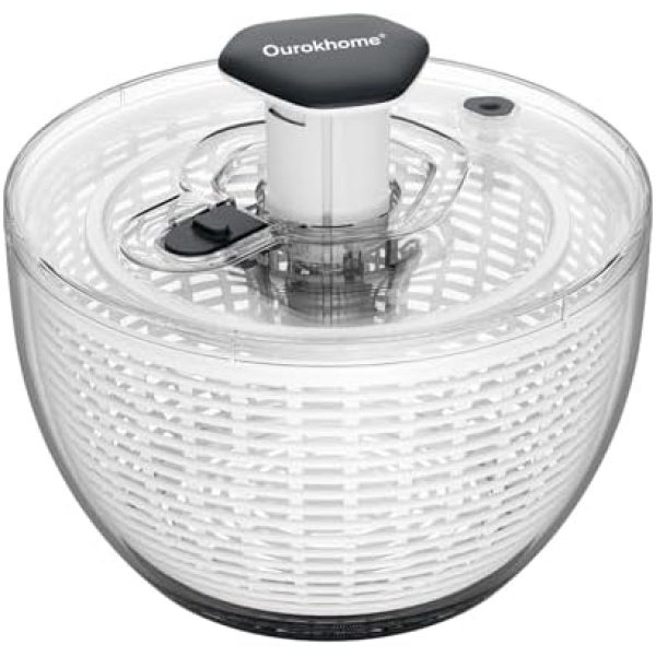Ourokhome Salad Spinner Lettuce Dryer, One-handed Easy Press Large Vegetable