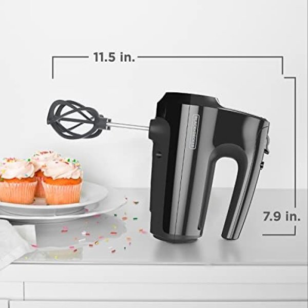 BLACK+DECKER 5 Speed Electric Hand Held Mixer, HELIX beaters, Whisk - Image 9