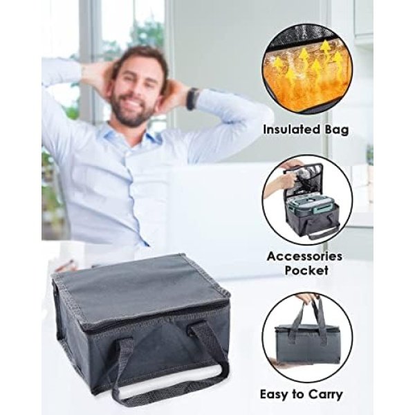 Buddew Electric Lunch Box 80W Food Heater for Adults, 12/24/110V Portable Lunch - Image 7