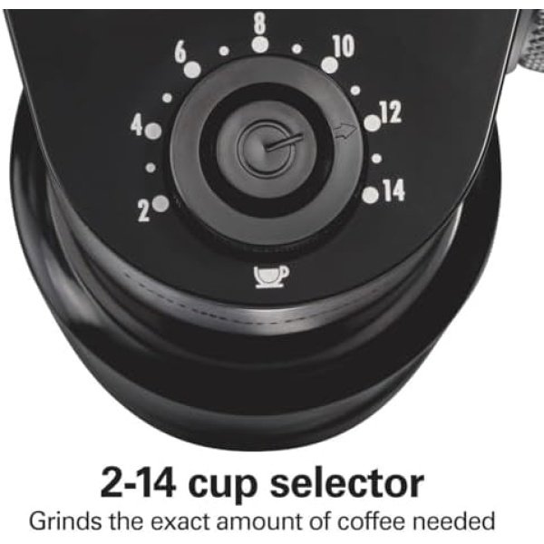 Hamilton Beach Electric Burr Coffee Grinder with Large 16oz Hopper & 18 Settings - Image 3