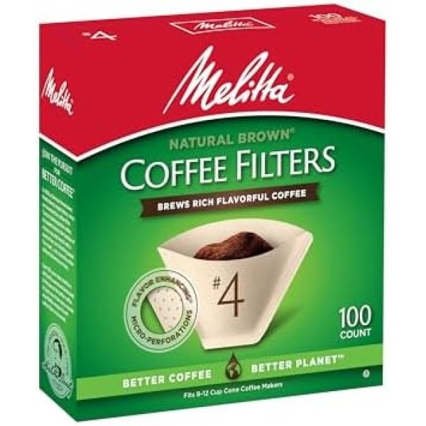 Melitta #4 Cone Coffee Filters, Unbleached Natural Brown, 100 Count (Pack of 6) - Image 5