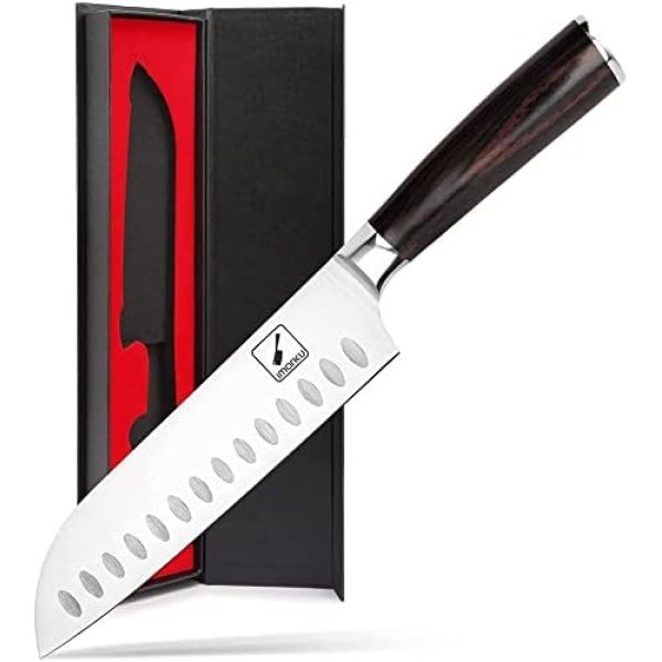 imarku Chef Knife 7 Inch Kitchen Knife Ultra Sharp Santoku Knife