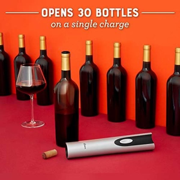 Oster Electric Wine Opener and Foil Cutter Kit with CorkScrew and Charging Base - Image 5