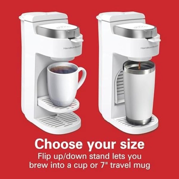 Hamilton Beach 47621 The Scoop Single Serve Coffee Maker & Fast Grounds Brewer - Image 4