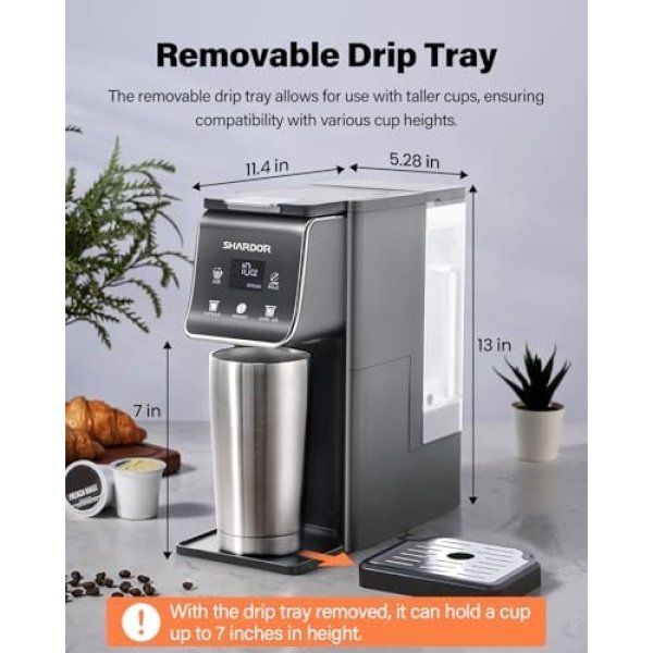 SHARDOR Hot & Iced K Cup Coffee Maker With Bold Setting, Single Serve Coffee - Image 7